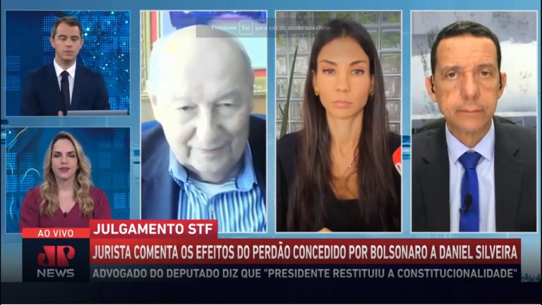 JOVEM PAN NEWS – JORNAL DA MANHÃ – PONTO DE VISTA JURÍDICO SOBRE PERDÃO DE BOLSONARO – 22/04/22