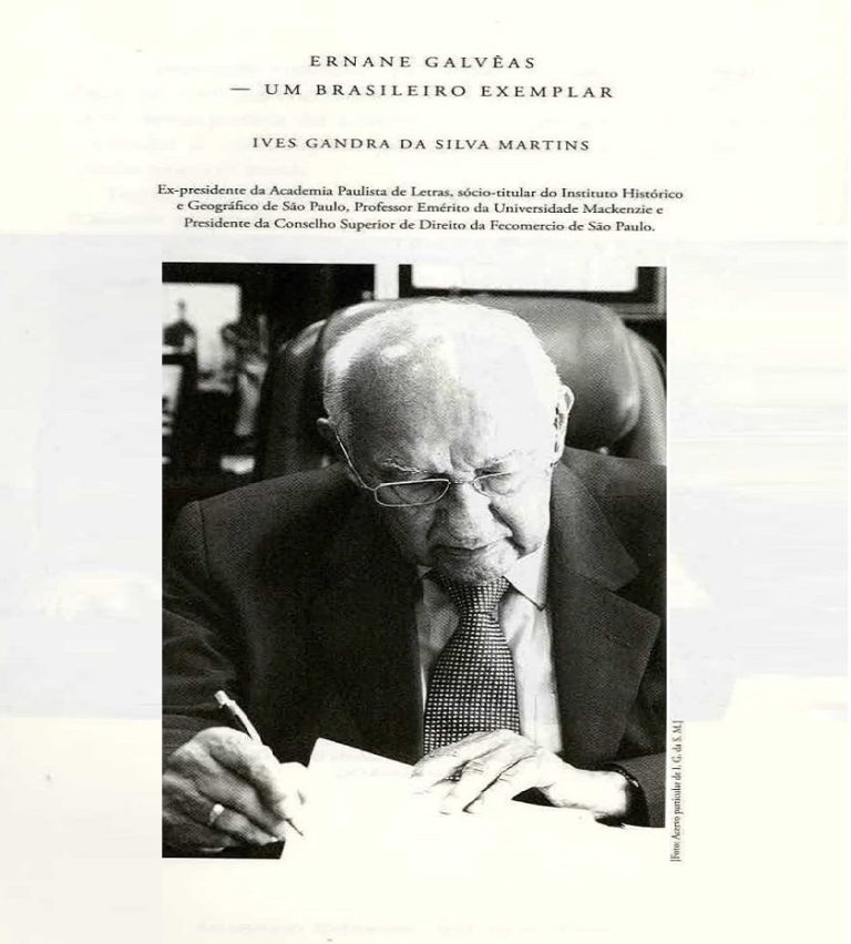 ERNANE GALVÊAS UM SERVIDOR DO BRASIL